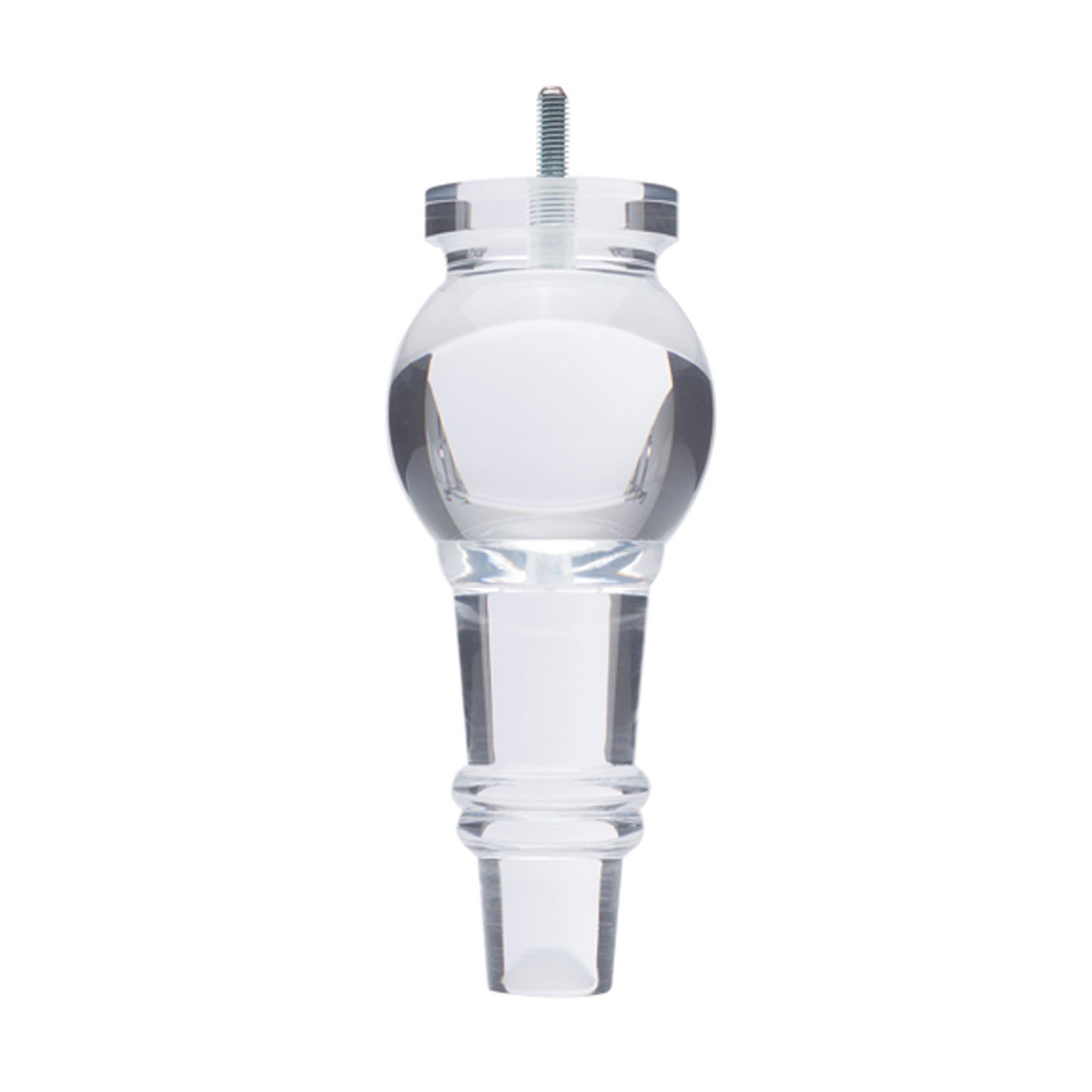 DADS - Furniture Legs - LDT7130 - Acrylic Leg w/ Hanger Bolt - 7" x (3" - 1.2")