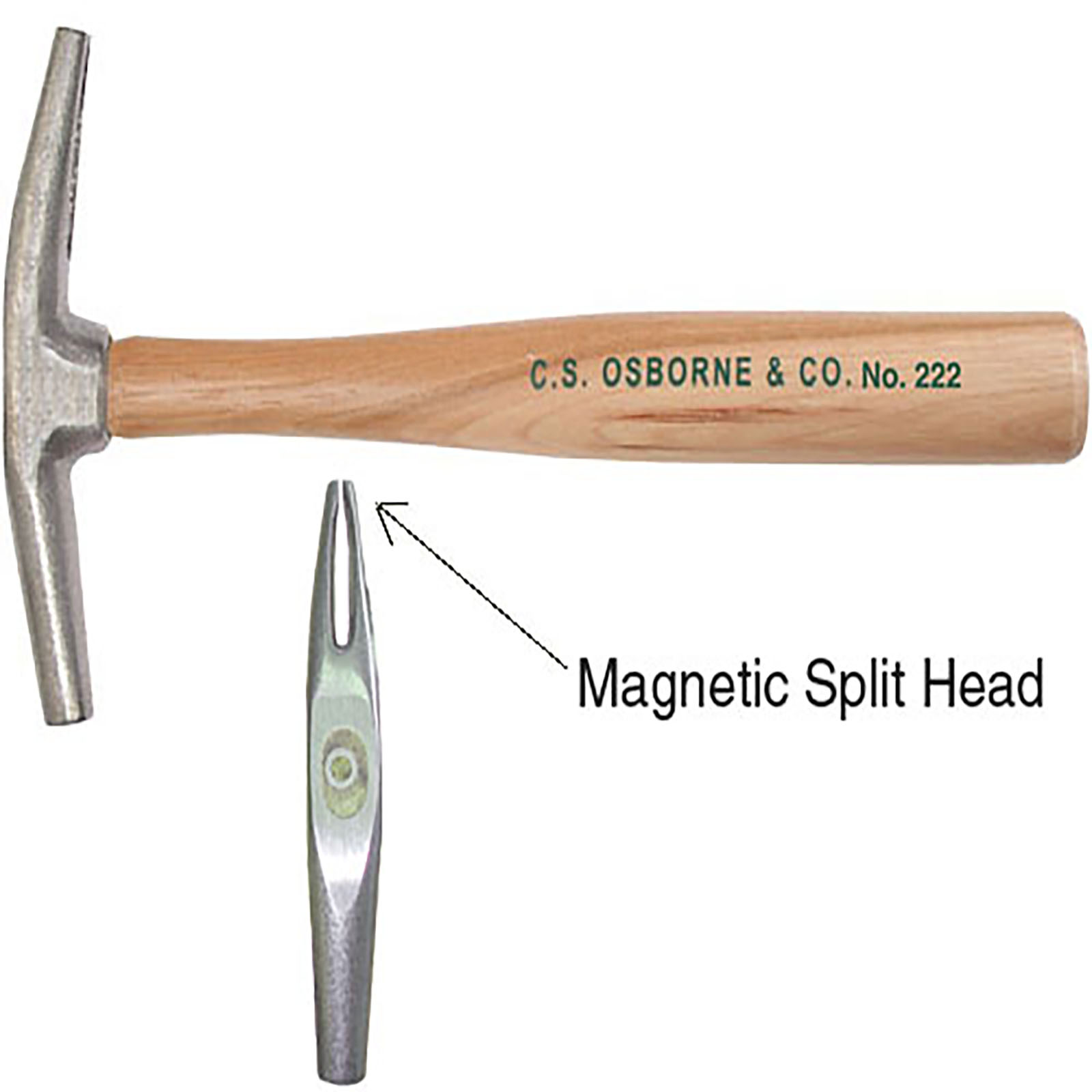 CS Osborne - No. 222 - Magnetic Tack Hammer Balanced