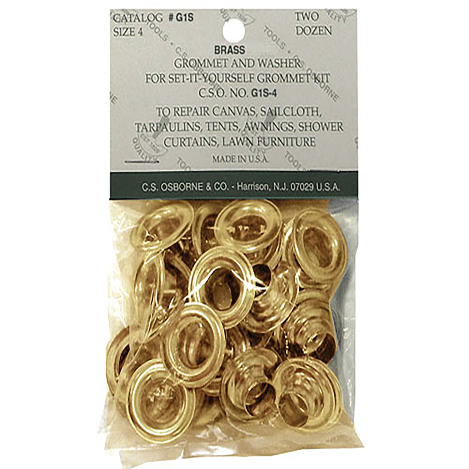 CS Osborne - No. G1S - Grommets Refill - Regular - Brass - #0